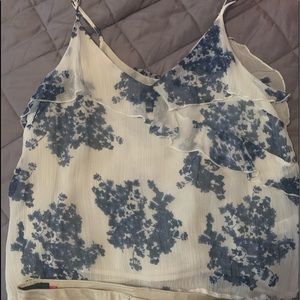 Lucky Brand flirty cami in Navy and Cream colors